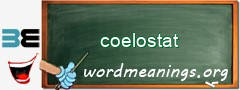 WordMeaning blackboard for coelostat